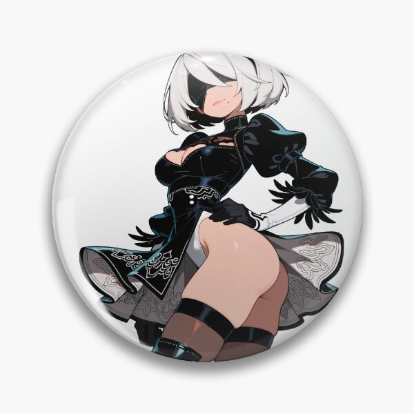 Item preview, 2B NieR Automata Looking Back Anime Sticker designed and sold by RGB-crayon.