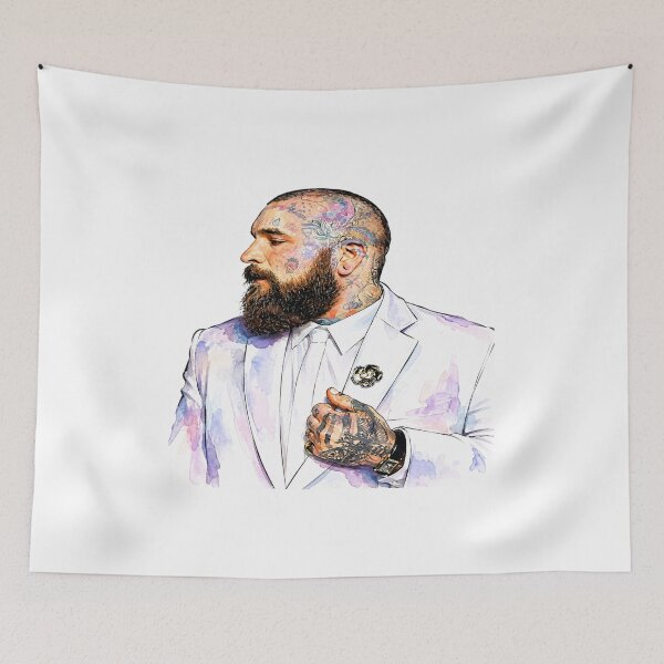 Item preview, Tattooed Gentleman Watercolor Portrait designed and sold by Addy77shop.