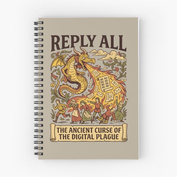 Item preview, Reply All Ancient Curse Medieval Dragon Email Humor designed and sold by SplashTastic.