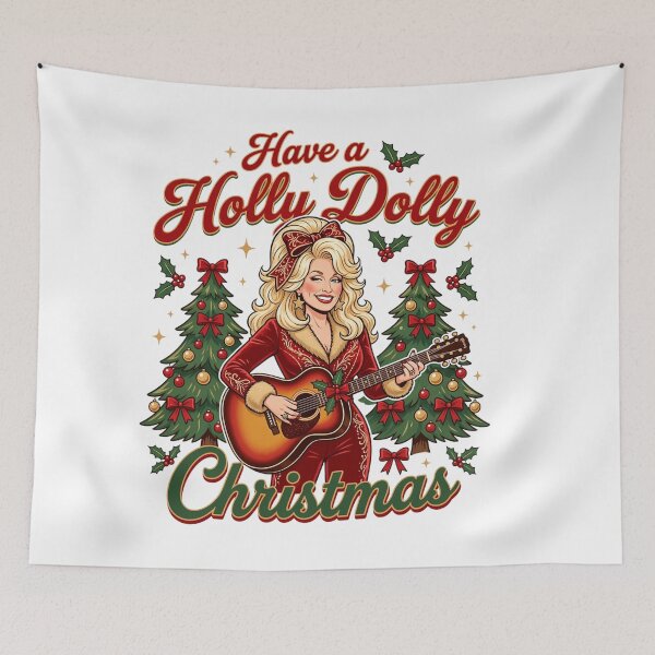 Item preview, Have a Holly Dolly Christmas designed and sold by moonfullStudio.