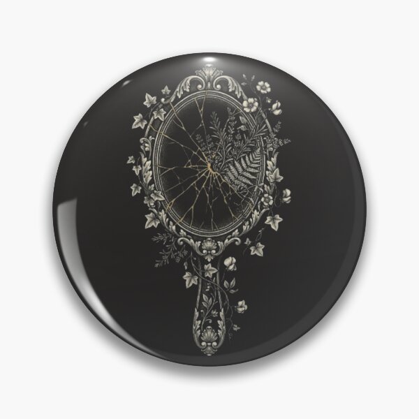 Item preview, Dark Academia Botanical Kintsugi Mirror Engraving designed and sold by InnerwayStudio.
