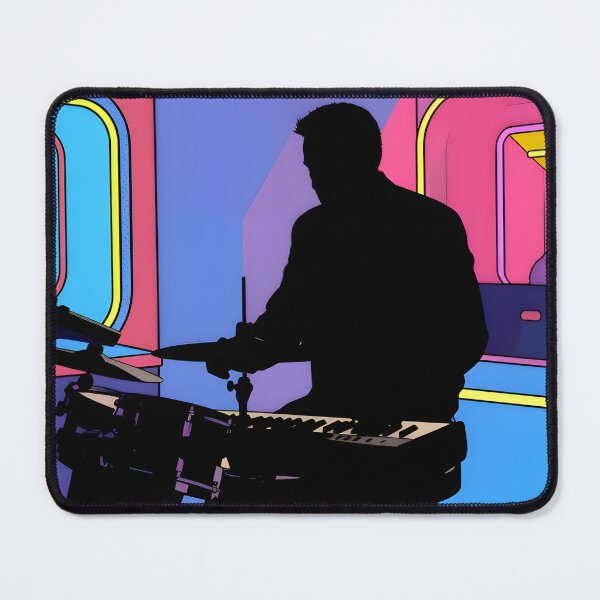 Item preview, Retro Drummer Pop Art - Synthwave Stage Silhouette designed and sold by Daniela`s shop.