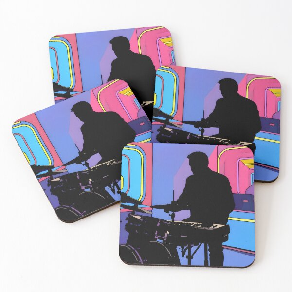 Item preview, Retro Drummer Pop Art - Synthwave Stage Silhouette designed and sold by Daniela`s shop.