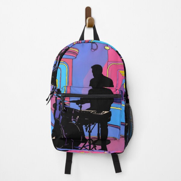 Aperçu de l'œuvre Silhouette de batteur rétro pop art - Synthwave créée et vendue par Daniela`s shop.