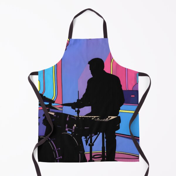Item preview, Retro Drummer Pop Art - Synthwave Stage Silhouette designed and sold by Daniela`s shop.