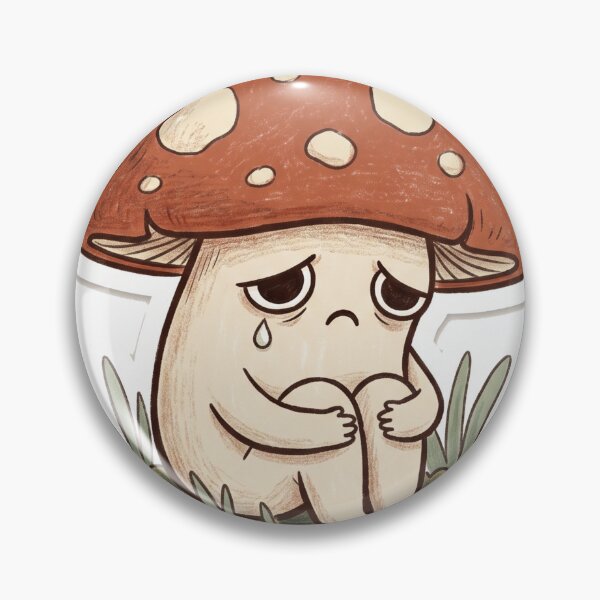 Item preview, Sad Mushroom Cute Goblincore Kawaii designed and sold by DofinaSur.