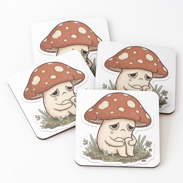 Item preview, Sad Mushroom Cute Goblincore Kawaii designed and sold by DofinaSur.