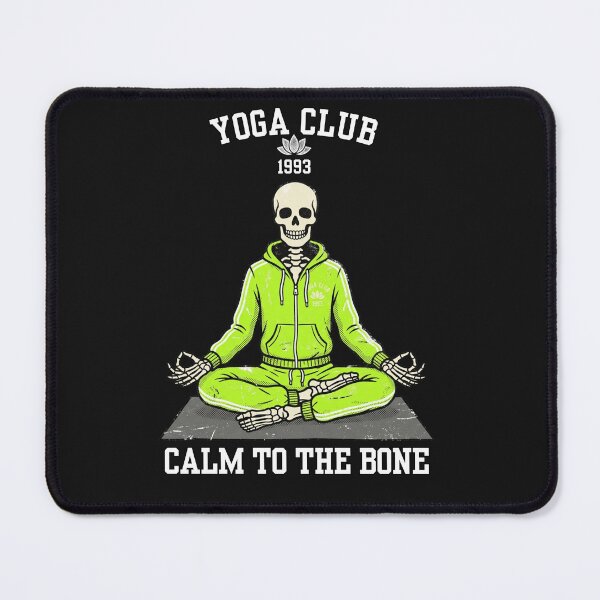 Item preview, Skeleton Meditation Zen Yoga Club Retro Aesthetic designed and sold by VibeTherapyArt.