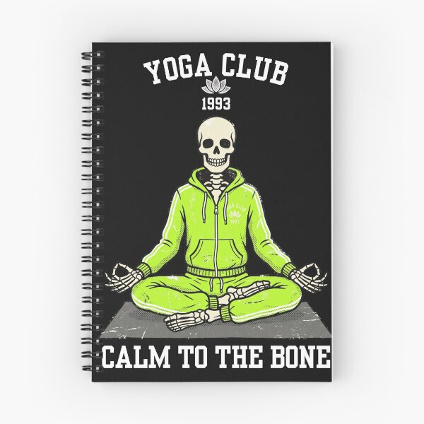 Item preview, Skeleton Meditation Zen Yoga Club Retro Aesthetic designed and sold by VibeTherapyArt.