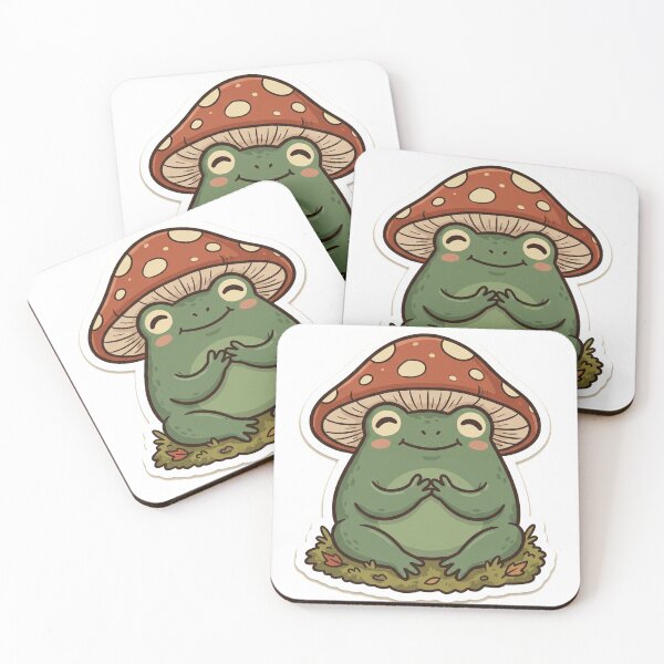 Item preview, Frog Mushroom Hat Cute Cottagecore Kawaii designed and sold by DofinaSur.
