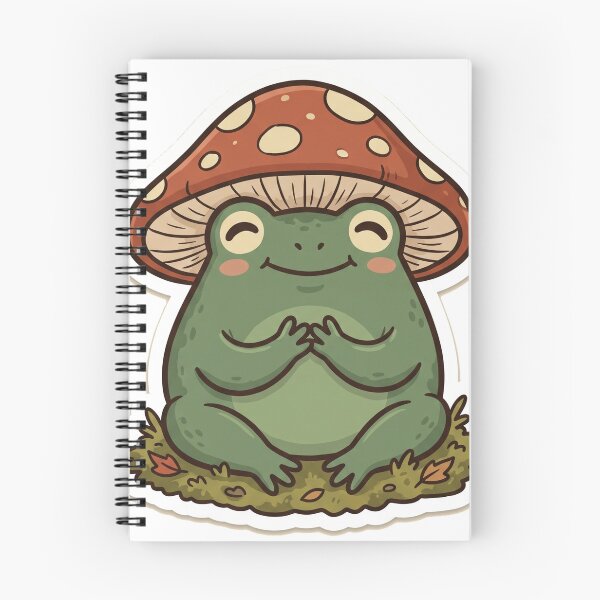Item preview, Frog Mushroom Hat Cute Cottagecore Kawaii designed and sold by DofinaSur.