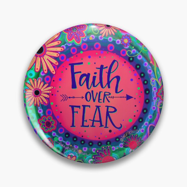 Item preview, Faith Over Fear – Colorful Christian Inspirational Sticker designed and sold by Inspirivity.