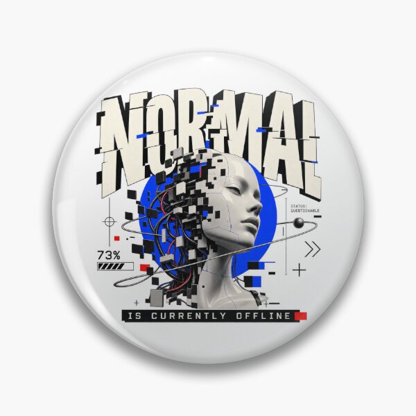 Artikelvorschau, Normal Is Currently Offline Cyberpunk Roboter entworfen und verkauft von Trendy-Artistry.