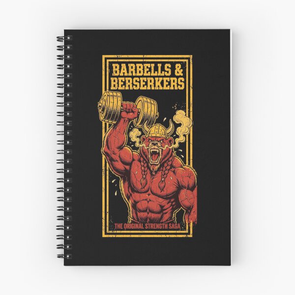 Item preview, Barbells And Berserkers Viking Bear Weightlifting Gym Retro designed and sold by Yellowriversss.