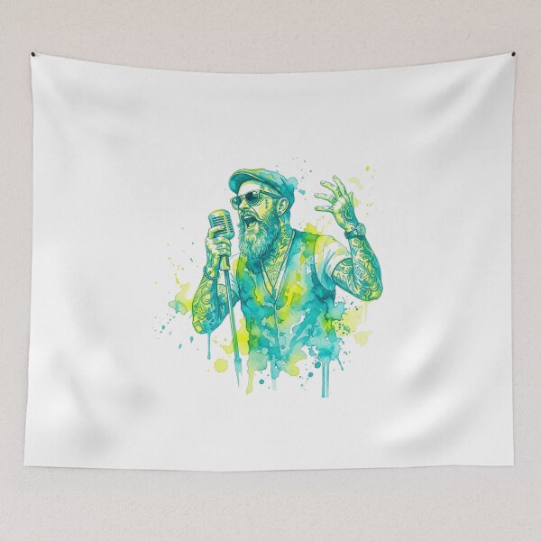 Item preview, Singer - Watercolor Music Art designed and sold by Addy77shop.