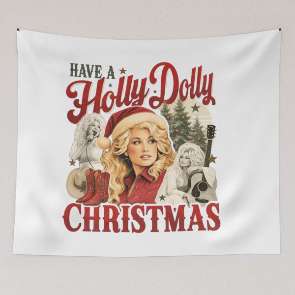 Item preview, Have A Holly Dolly Christmas, Country Music designed and sold by moonfullStudio.