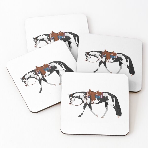 Item preview, Black Overo Western Paint - Equine Rampaige designed and sold by MiamiArchivesCo.
