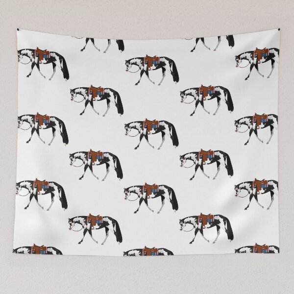 Item preview, Black Overo Western Paint - Equine Rampaige designed and sold by MiamiArchivesCo.