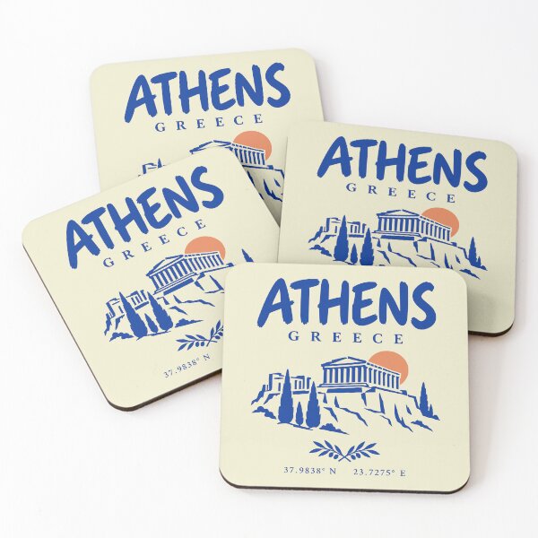Item preview, Athens Greece Travel Art – Minimalist Acropolis designed and sold by MavtM.