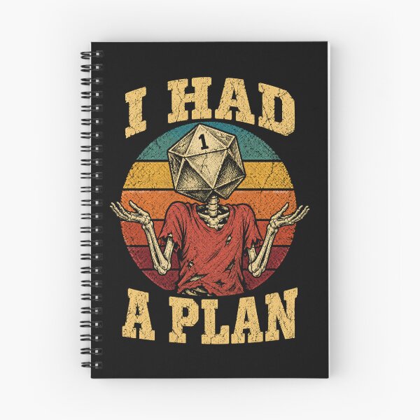 Item preview, I Had A Plan D20 Nat One Skeleton Vintage Tabletop RPG Retro designed and sold by Yellowriversss.