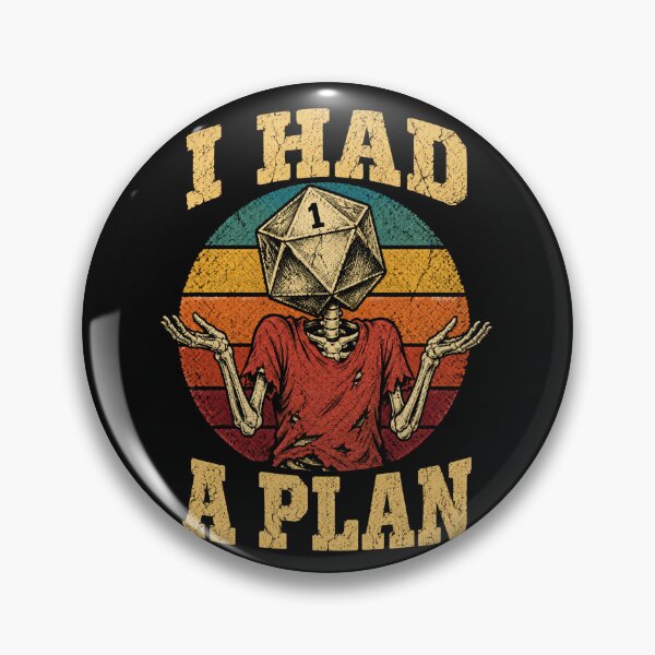 Item preview, I Had A Plan D20 Nat One Skeleton Vintage Tabletop RPG Retro designed and sold by Yellowriversss.