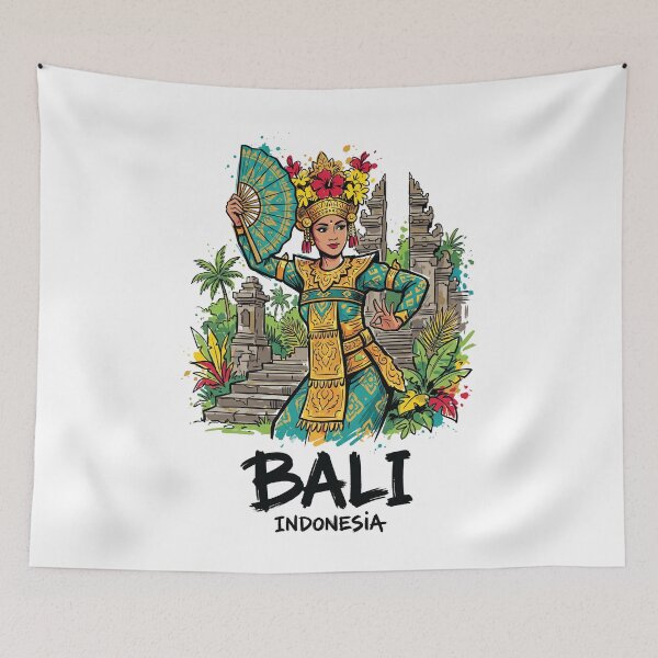 Artikelvorschau, Balinesische Tänzerin – Traditionelle Kunst aus Bali, Indonesien entworfen und verkauft von Merch by Das Design Studio.