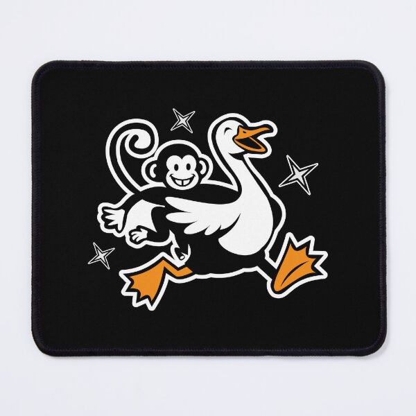 Item preview, Monkey Riding a Goose Cartoon Design designed and sold by AhmedZouita.