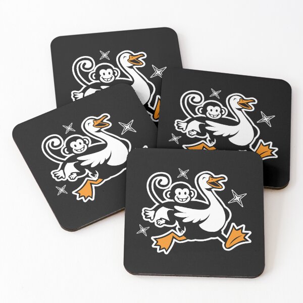 Item preview, Monkey Riding a Goose Cartoon Design designed and sold by AhmedZouita.