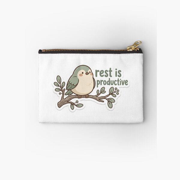 Item preview, Rest Is Productive Cute Bird Lettering designed and sold by DofinaSur.