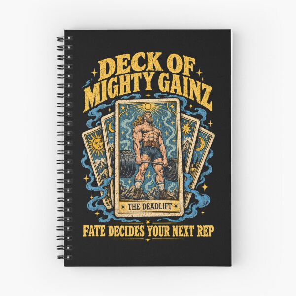 Item preview, Deck Of Mighty Gainz The Deadlift Tarot Card Gym Retro  designed and sold by Yellowriversss.
