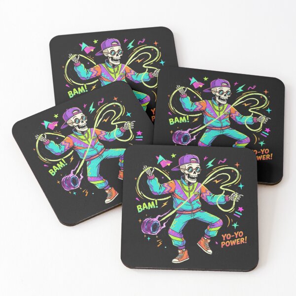Item preview, Yo-Yo Power Retro 90s Cool Skeleton Bam designed and sold by VibeTherapyArt.