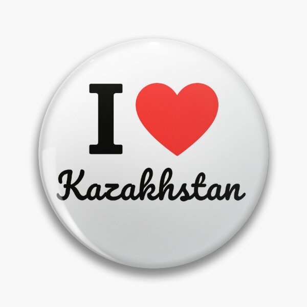 Item preview, I Love Kazakhstan Typography Design | Kazakh National Pride Artwork | Central Asian Travel & Culture Statement designed and sold by PaintedPixels01.