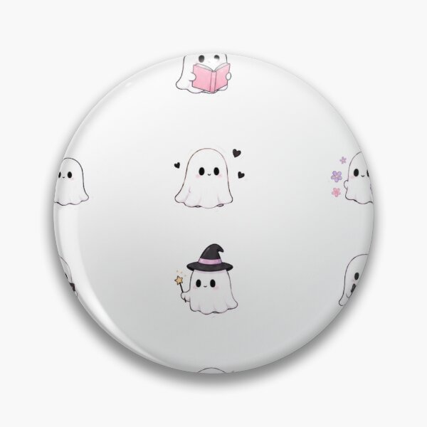 Item preview, Cute Kawaii Little Ghost Chibi Sticker Pack, Adorable Halloween Ghost Clipart Sheet designed and sold by Rehnair.