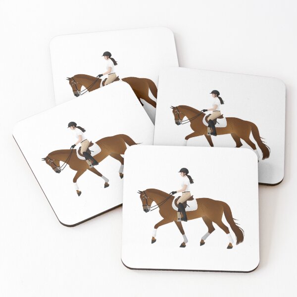 Item preview, Chestnut Thoroughbred And Rider - Equine Rampaige designed and sold by MiamiArchivesCo.