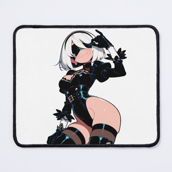 Item preview, 2B NieR Automata Adjusting Blindfold Anime Sticker designed and sold by RGB-crayon.