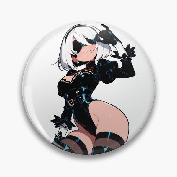 Item preview, 2B NieR Automata Adjusting Blindfold Anime Sticker designed and sold by RGB-crayon.
