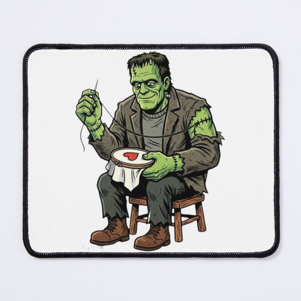 Item preview, Frankenstein Embroidery Heart – Cute Monster Crafting designed and sold by Addy77shop.