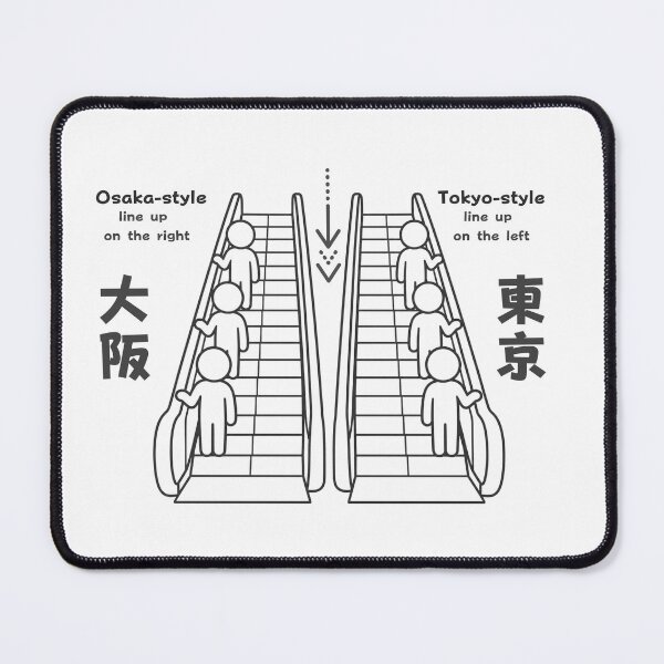 Item preview, Tokyo vs Osaka Escalator Rules - Japan Culture Pictogram designed and sold by japan-picto.