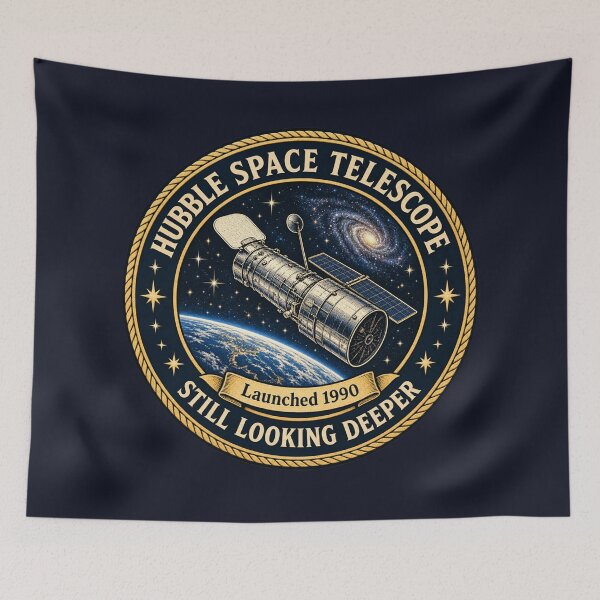 Item preview, Hubble Space Telescope Still Looking Deeper Vintage Art designed and sold by CalmCapy Co.
