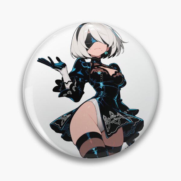 Item preview, 2B NieR Automata Floating Pod Anime Sticker designed and sold by RGB-crayon.