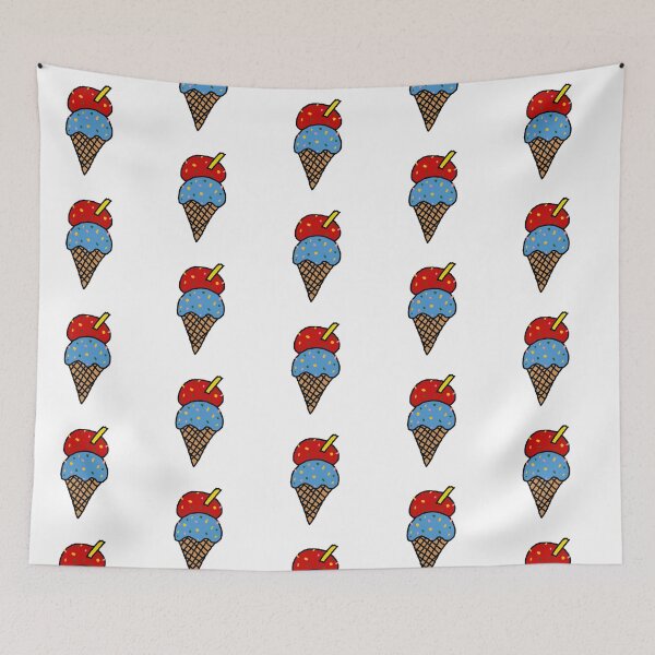 Item preview, Colorful Double Scoop Ice Cream Cone designed and sold by การออกแบบคิงซาคาอิ.