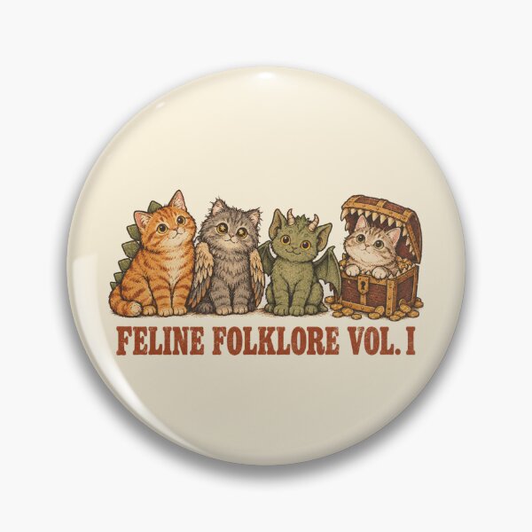 Item preview, Feline Folklore Fantasy Kittens Dragon Dinosaur Gargoyle Mimic designed and sold by Yellowriversss.
