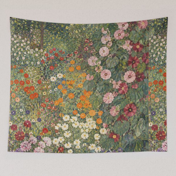 Aperçu de l'œuvre Jardin de fleurs de Gustav Klimt créée et vendue par maniacfitness.