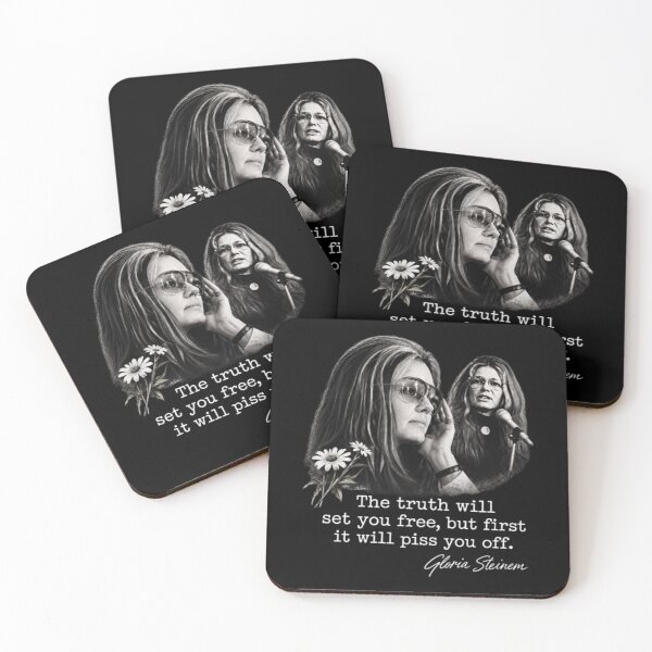 Item preview, Gloria Steinem,The Truth Will Set You Free Quote designed and sold by moonfullStudio.