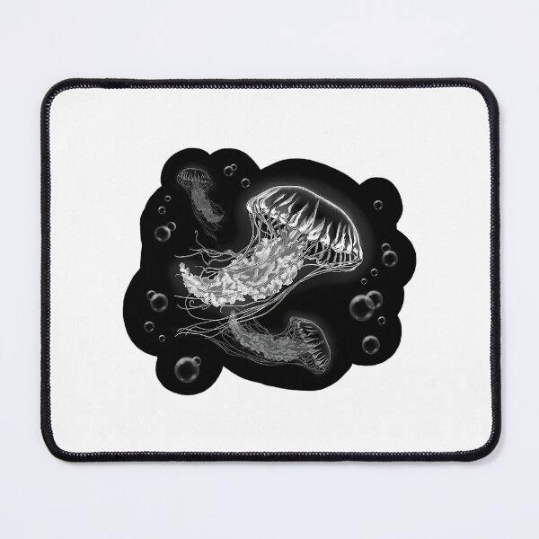 Item preview, Jellyfish - White Lineart On Black designed and sold by PepperDesignt.