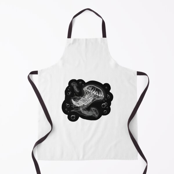 Item preview, Jellyfish - White Lineart On Black designed and sold by PepperDesignt.