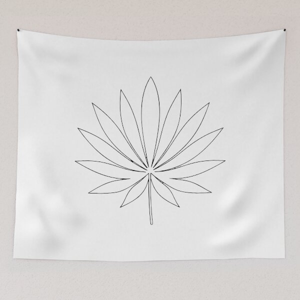 Item preview, Minimalist Palm Leaf 1 Line Art Gift designed and sold by OneLine Studio.