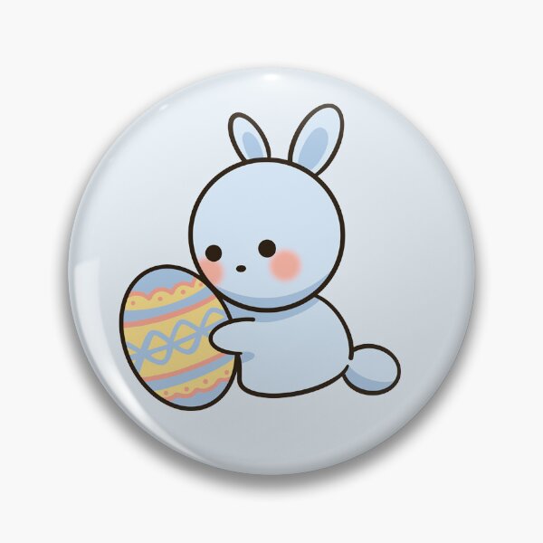 Item preview, Hand Drawn Cute Blue Bunny Spring Egg designed and sold by Porpor Artwork.