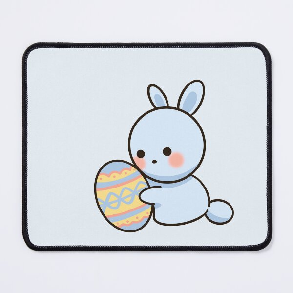 Item preview, Hand Drawn Cute Blue Bunny Spring Egg designed and sold by Porpor Artwork.