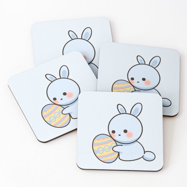 Item preview, Hand Drawn Cute Blue Bunny Spring Egg designed and sold by Porpor Artwork.